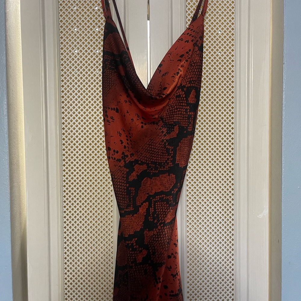 Fashion Nova Red and Black Mini Dress